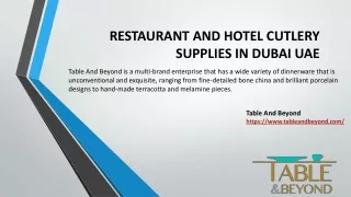 Hotel Supplies Dubai