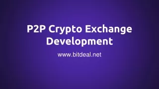 P2P Cryptocurrency Exchange Development