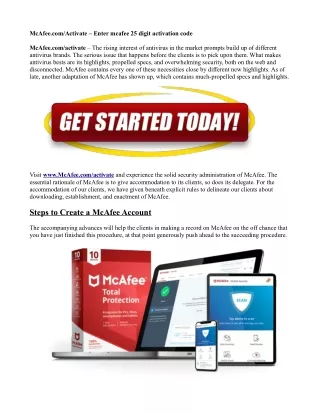 McAfee.com/Activate - Download, Install & Activate McAfee