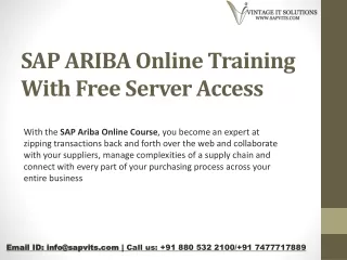 SAP Ariba Online Training | SAP Ariba Modules