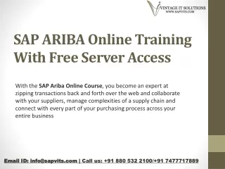 SAP Ariba Online Training | SAP Ariba Modules
