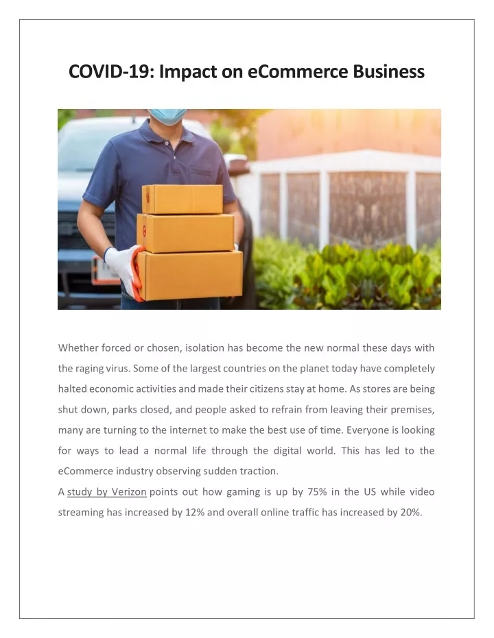 covid 19 impact on ecommerce business