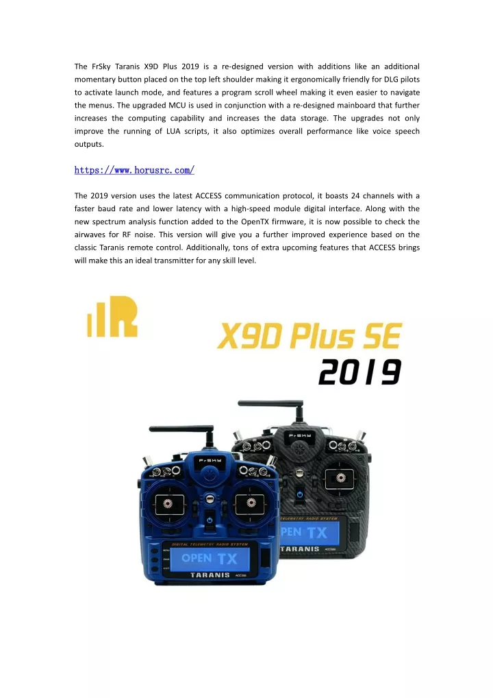 the frsky taranis x9d plus 2019 is a re designed