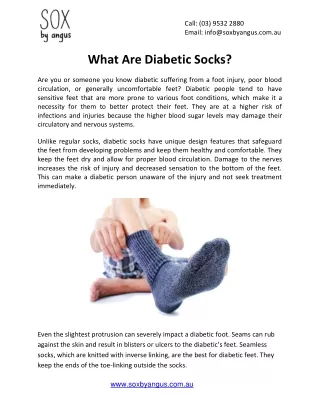 What Are Diabetic Socks?