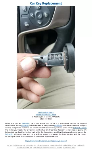 car key replacement
