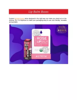 lip balm boxes