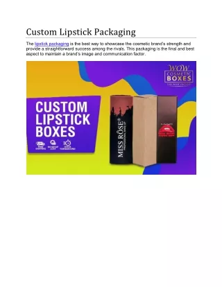 custom lipstick packaging