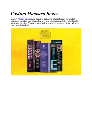 custom mascara boxes