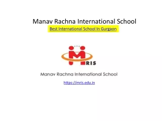 Best School In Gurgaon- Manav Rachna International School