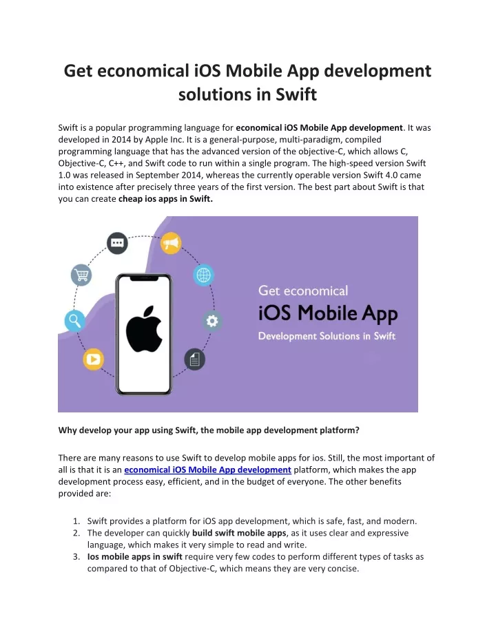 get economical ios mobile app development