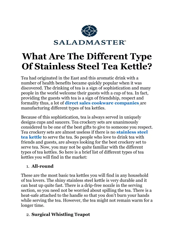 what are the different type of stainless steel