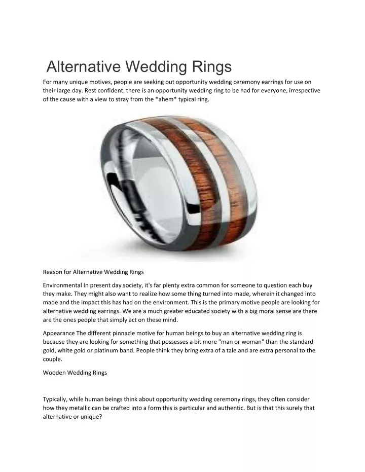 alternative wedding rings