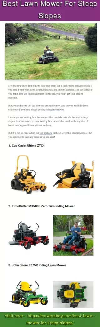 Best Lawn Mower For Steep Slopes [Review 2020]