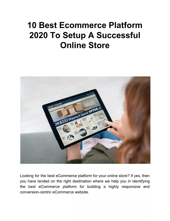 10 best ecommerce platform 2020 to setup