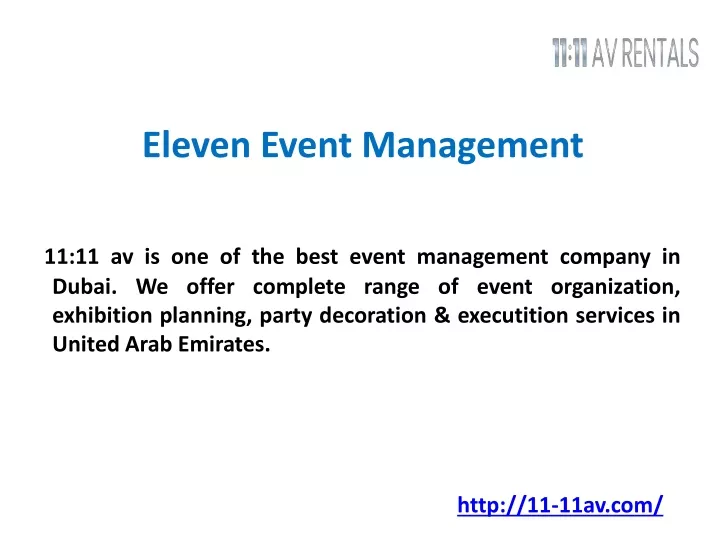 eleven event management