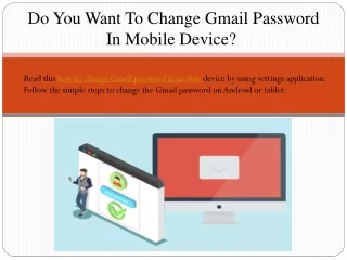 do you want to change gmail password in mobile device