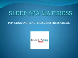 Top Brand Antibacterial Mattress Online – Sleep Spa
