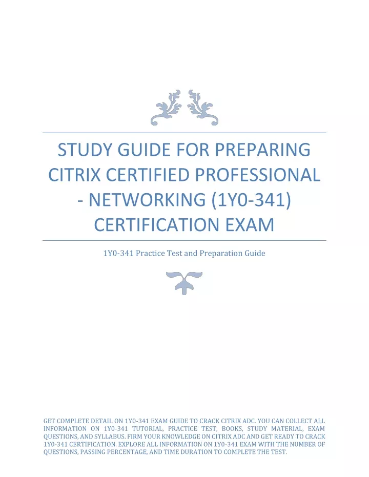 study guide for preparing citrix certified