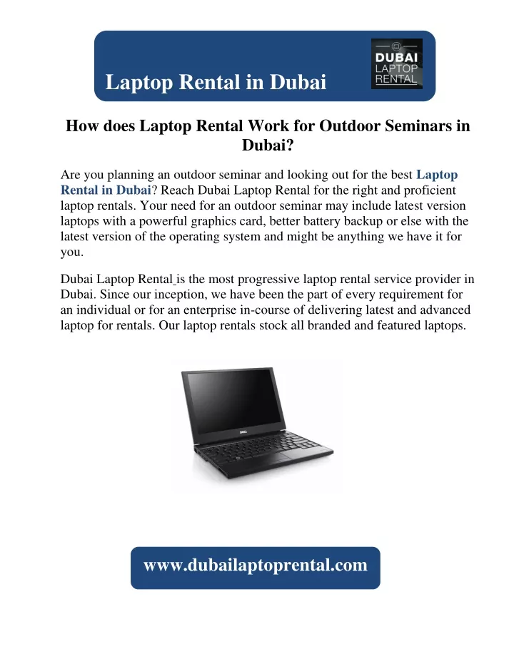 laptop rental in dubai