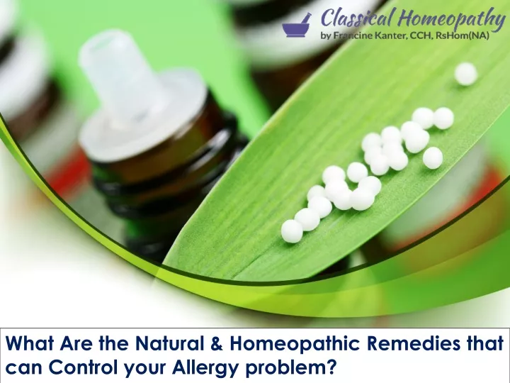 what are the natural homeopathic remedies that