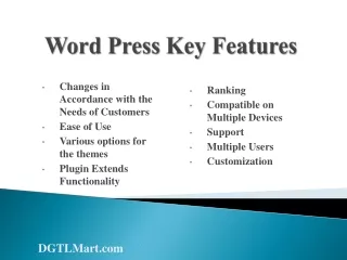 word press key features