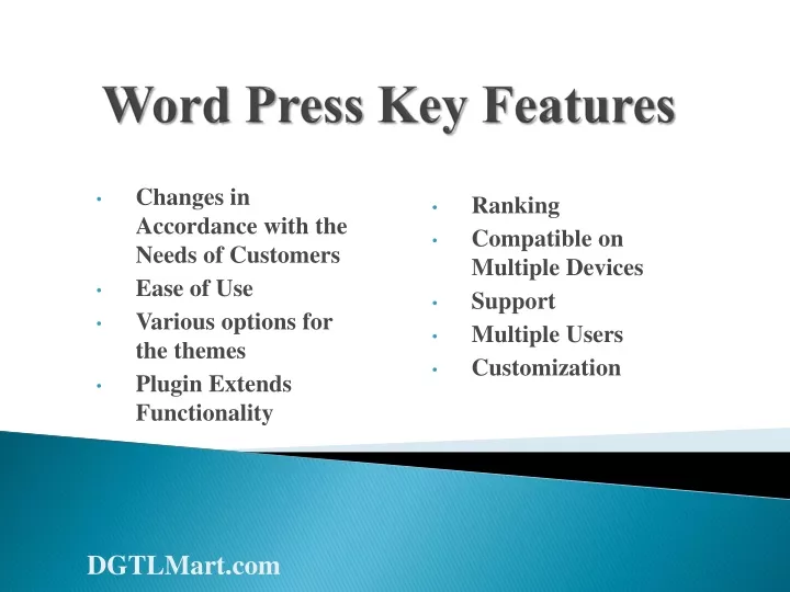 word press key features