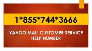 Yahoo mail customer service help number 1(855)-744-3666