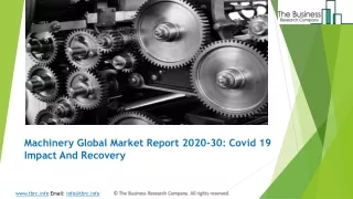 Machinery Market Size, Demand, Growth, Analysis and Forecast to 2030