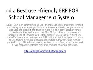 india best user friendly erp for school management system