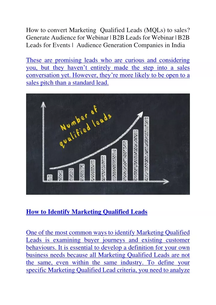 how to convert marketing qualified leads mqls