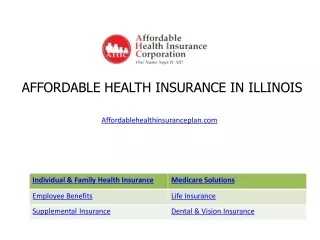 affordable health Insurance in Illinois