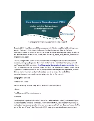 focal segmental glomerulosclerosis market research