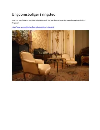 ungdomsboliger i ringsted