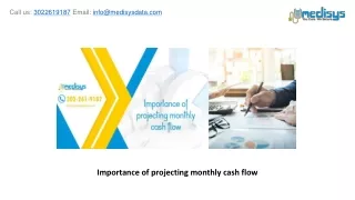 importance of projecting monthly cash flow
