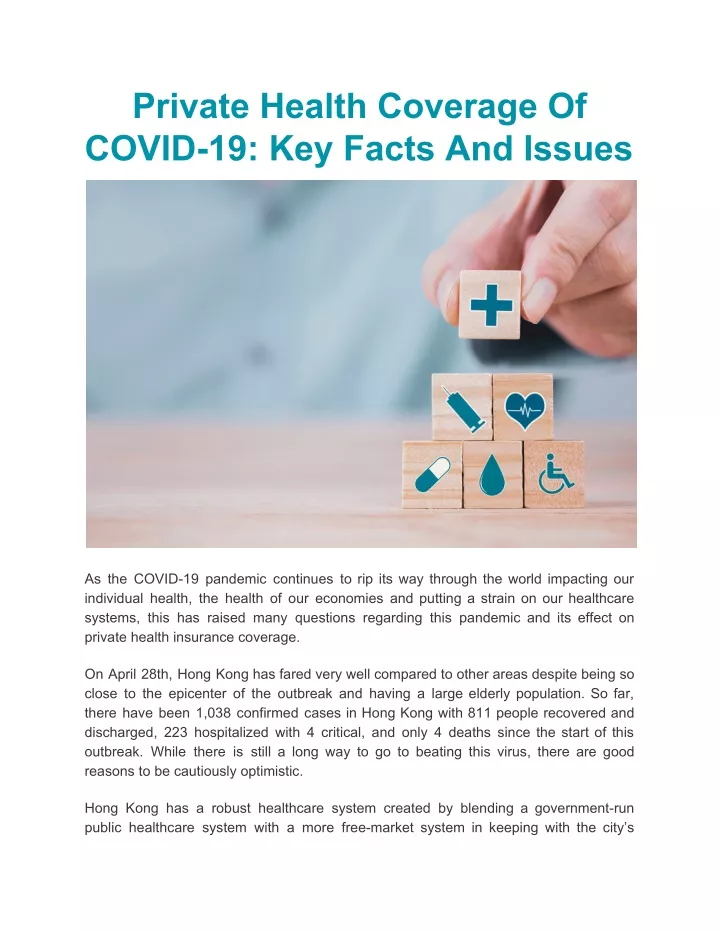 private health coverage of covid 19 key facts