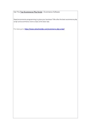 get the top ecommerce php script ecommerce