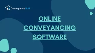 Online Conveyancing Software