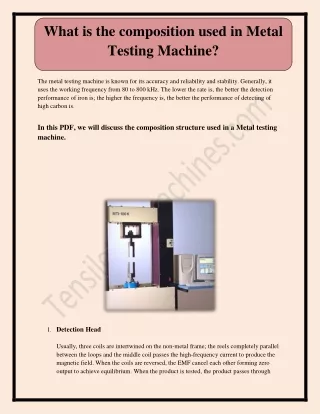 Acquire Bench-Top Universal Testing Systems at Unbeatable Price