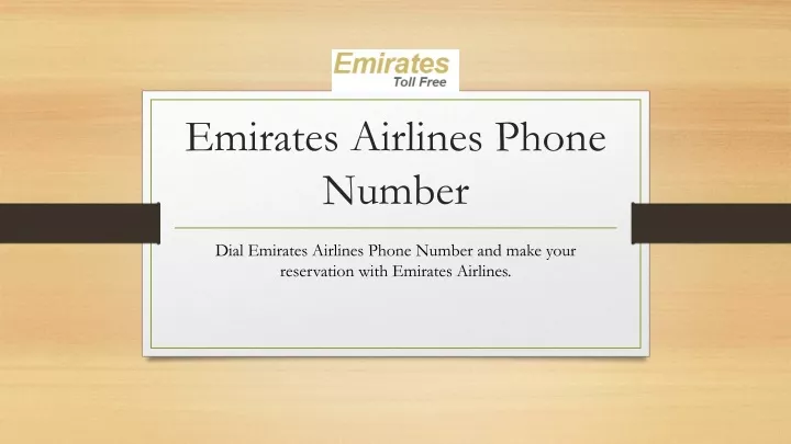 emirates airlines phone number