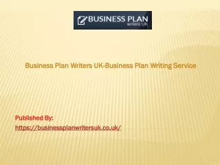 Business Plan Writing Service
