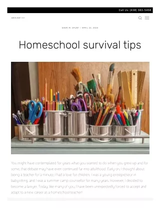 Homeschool Survival Tips During Coronavirus - Sheri M Spunt