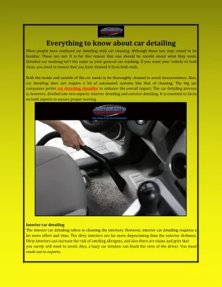 Everything to know about car detailing