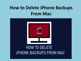 How to Delete iPhone Backups from Mac?
