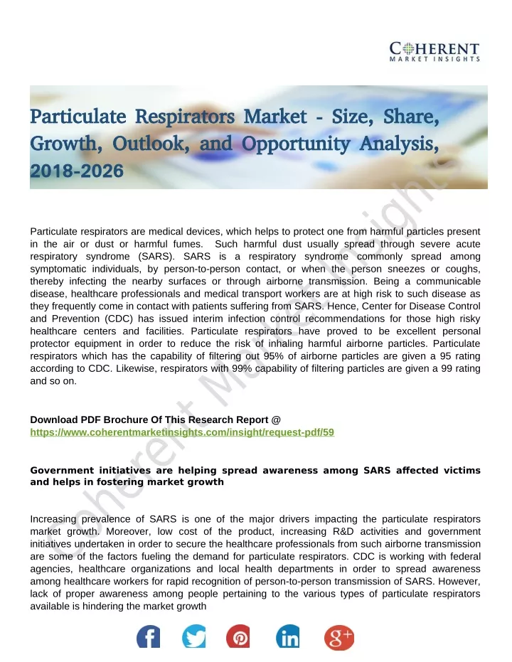 particulate respirators market size share