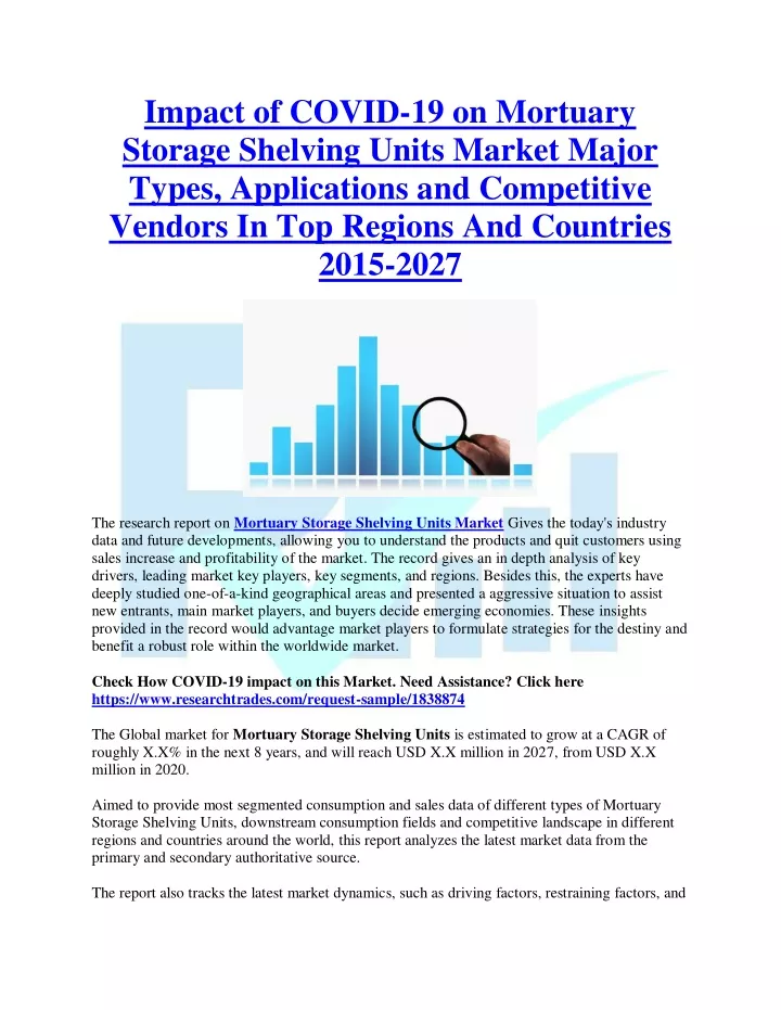 impact of covid 19 on mortuary storage shelving