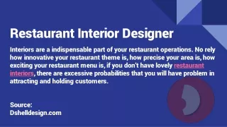 restaurant interior designer