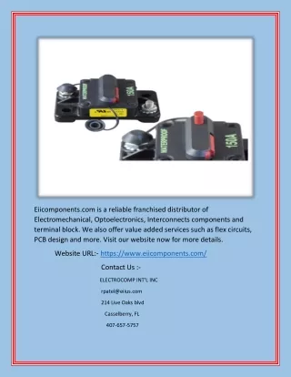 Find Terminal Block Connector Distributor -|( Eiicomponents.co )