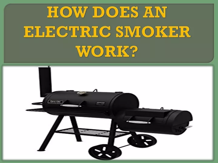 how does an electric smoker work