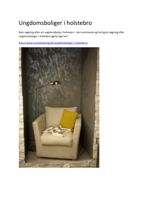 ungdomsboliger i holstebro