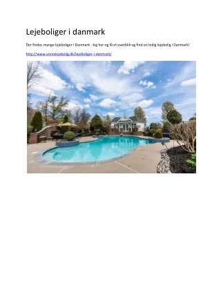 lejeboliger i danmark